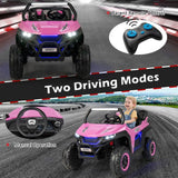 12V 2-Seater Kids Ride on UTV with Slow Start Function and Music Player 92880