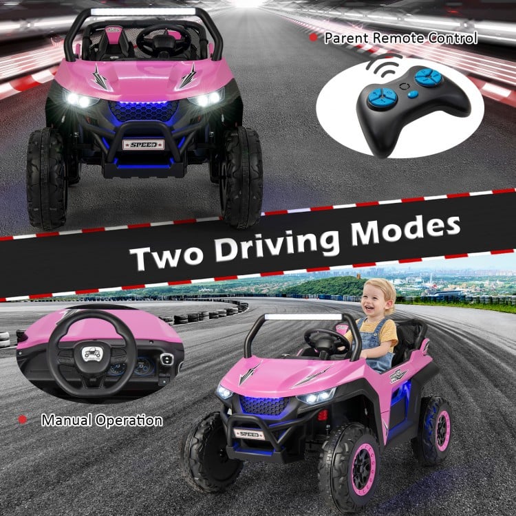 12V 2-Seater Kids Ride on UTV with Slow Start Function and Music Player 92880