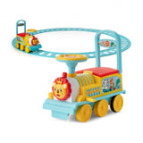 Costway 6V Kids Ride-On Train Toy with 16 Track Pieces