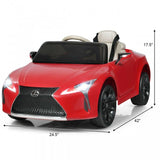 Costway 12V Licensed Lexus Kids Ride-On Car Toy with Remote Control
