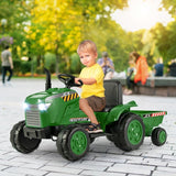 Costway 12V Kids Ride-On Tractor Toy with Remote Control