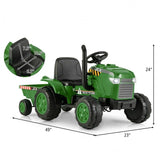 Costway 12V Kids Ride-On Tractor Toy with Remote Control