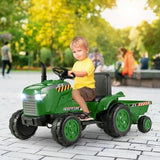 Costway 12V Kids Ride-On Tractor Toy with Remote Control