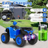 Costway 24V Kids Ride-On Electric ATV Quad Toy with Lights