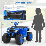 Costway 24V Kids Ride-On Electric ATV Quad Toy with Lights