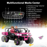 Costway 24V 2-Seater Kids Ride-On Dump Truck Toy with Remote Control
