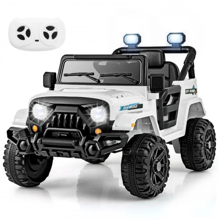 12V Kids Ride on Truck Car with Remote Control Threaded Wheels and 3 Speeds