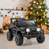 12V Kids Ride on Truck Car with Remote Control Threaded Wheels and 3 Speeds