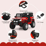 Costway 12V Kids Ride-On Truck Toy with Remote Control