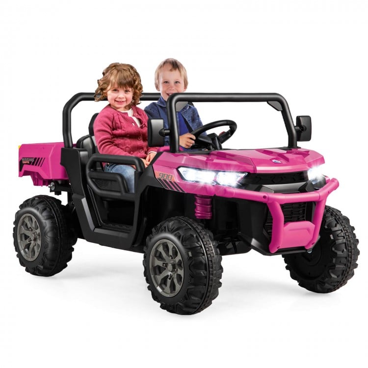 12V 2-Seater Kids Ride On Dump Truck with Dump Bed and Shovel