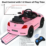 Costway 12V Licensed Volkswagen Beetle Kids Ride-On Car Toy with Remote Control