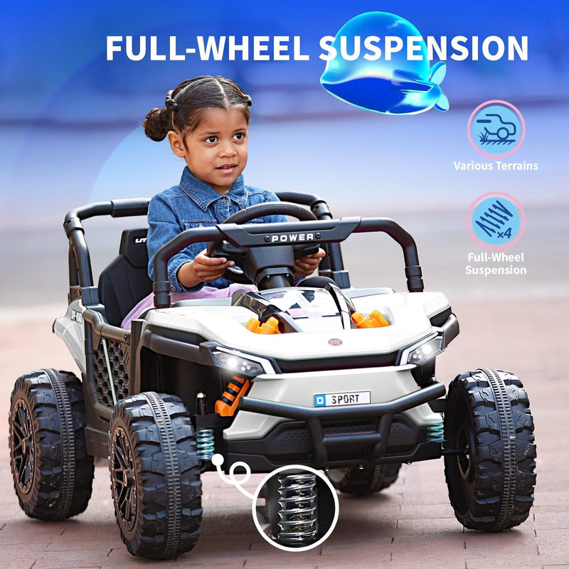 R1250 12v Buggy Ride-On Car, 2WD UTV Buggy Electric Car with Parental Remote Control, Working Doors and LED Lights