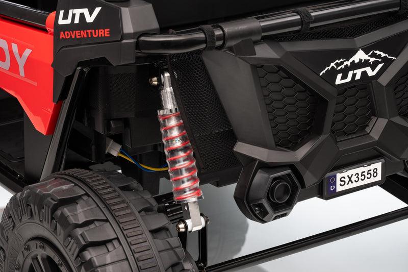 Dual seat kids electric ride-on car with remote control