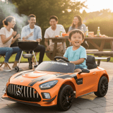 Mercedes-Benz GT3 Kids 12V Electric Ride-On Car Orange