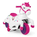 Costway 12V Unicorn Kids Ride-On Toy with Training Wheels