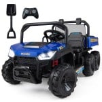 Costway 24V 4WD Kids Ride-On Excavator Toy with Remote Control