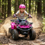 Costway 24V Kids ATV Ride-On Toy Quad with LED Lights