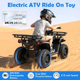 Costway 24V Kids ATV Ride-On Toy Quad with LED Lights