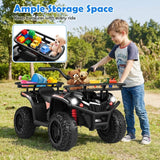 Costway 24V Kids ATV Ride-On Toy Quad with LED Lights