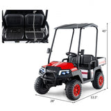 Costway 24V 4WD Kids Ride-On Golf Cart Toy with Remote Control