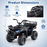 Costway Kids Ride-On Electric ATV Quad Toy with Lights