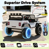 Costway 24V Kids Ride-On Car Toy with Remote Control and Music