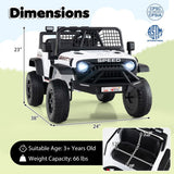 Costway 24V Kids Ride-On Car Toy with Remote Control and Music