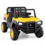 Costway 24V 4WD Kids Ride-On Excavator Toy with Remote Control