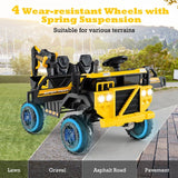 Costway 24V 4WD Kids Ride-On Excavator Toy with Remote Control