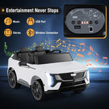 Costway 24V Licensed Cadillac Kids Ride-On Truck Toy with Remote Control