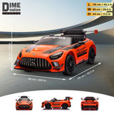 Close-up of AMG front grille and logo on ride-on car