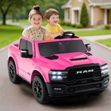 Costway 24V Licensed RAM Kids Ride-On Truck Toy with Remote Control