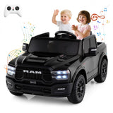 Costway 24V Licensed RAM Kids Ride-On Truck Toy with Remote Control