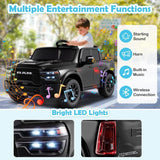 Costway 24V Licensed RAM Kids Ride-On Truck Toy with Remote Control