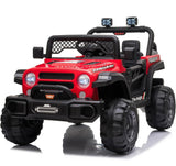 12V Jeep Kids Ride On Car Toy with Open Doors, Realistic Lights and Remote Control