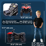 Qaba 6V Kids Ride-On ATV Toy with LED Headlights