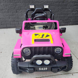 Jeep Wrangler Style S619 12V Electric Kids Ride On Truck Pink