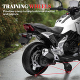 Qaba 12V Kids Ride-On Motorbike Toy with Training Wheels