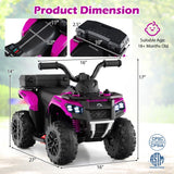 6V Kids Ride-On ATV Toy with Spray Function and Headlight