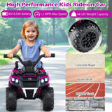 6V Kids Ride-On ATV Toy with Spray Function and Headlight