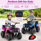 6V Kids Ride-On ATV Toy with Spray Function and Headlight