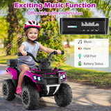 6V Kids Ride-On ATV Toy with Spray Function and Headlight