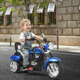 Costway 6V Toddler 3-Wheel Ride-On Motorcycle Toy with Headlight