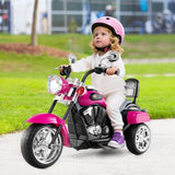 Costway 6V Toddler 3-Wheel Ride-On Motorcycle Toy with Headlight