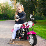 Costway 6V Toddler 3-Wheel Ride-On Motorcycle Toy with Headlight