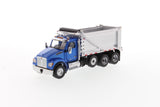 Camion benne Kenworth T880 SF OX Stampede 1/50 - Cabine bleue métallisée + benne basculante argentée, 71078
