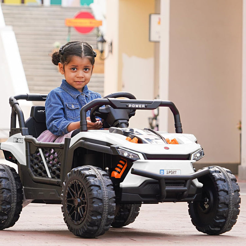 R1250 12v Buggy Ride-On Car, 2WD UTV Buggy Electric Car with Parental Remote Control, Working Doors and LED Lights