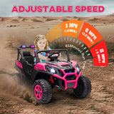 Qaba 24V Kids Ride-On Car Toy with Remote Control Pink