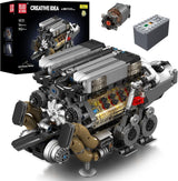 Mould King W16 Engine Building Blocks Sets (952 Pcs)- 16-Cylinder Car Engine Building Engineering Toys