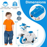 Costway 12V Unicorn Kids Ride-On Toy with Training Wheels